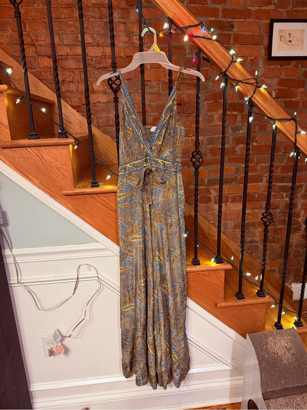 Boho Vibes Women's Blue Paisley Dress